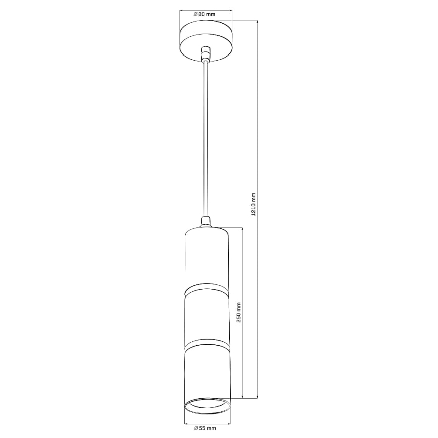 Candelabro suspenso BAMBOO 1xGU10/10W/230V branco