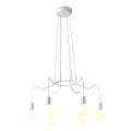 Candelabro suspenso BASSO 6xE27/40W/230V branco