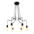 Candelabro suspenso BASSO 6xE27/40W/230V preto