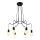 Candelabro suspenso BASSO 6xE27/40W/230V preto