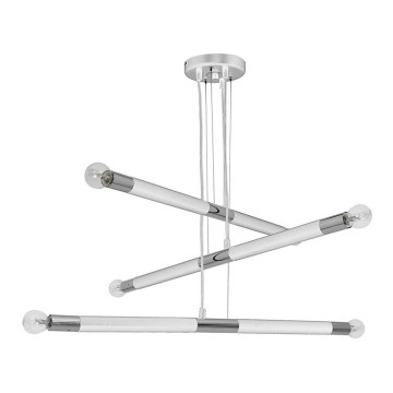 Candelabro suspenso BASTONE WHITE 6xE14/40W/230V