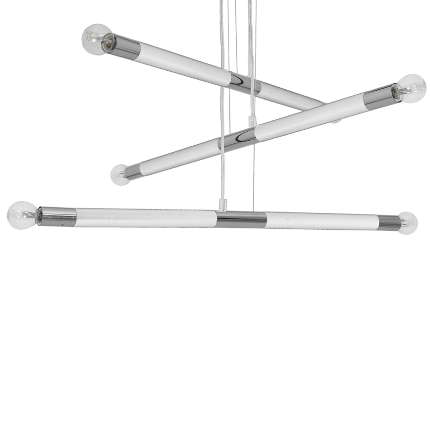 Candelabro suspenso BASTONE WHITE 6xE14/40W/230V