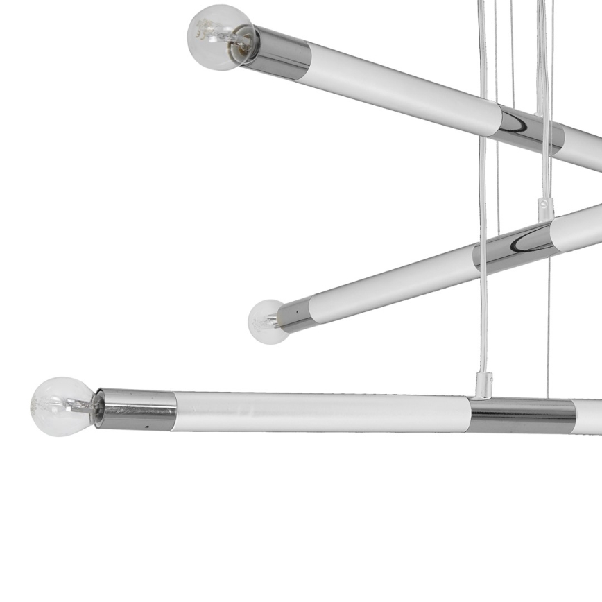 Candelabro suspenso BASTONE WHITE 6xE14/40W/230V