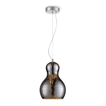 Candelabro suspenso BELLO 1xE27/40W/230V diâmetro 21 cm cromado