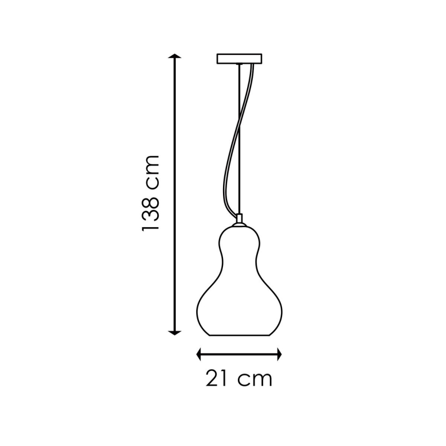 Candelabro suspenso BELLO 1xE27/40W/230V diâmetro 21 cm cromado
