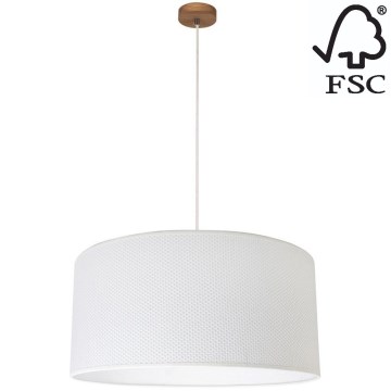 Candelabro suspenso BENITA 1xE27/40W/230V branco/carvalho – FSC certificado