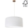 Candelabro suspenso BENITA 1xE27/40W/230V branco/carvalho – FSC certificado