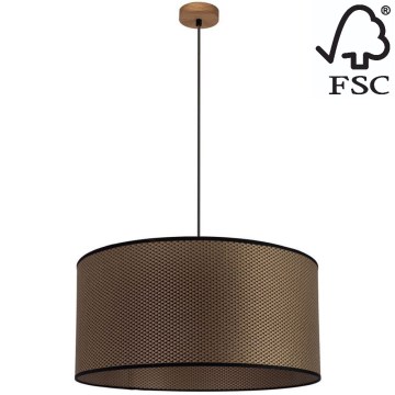 Candelabro suspenso BENITA 1xE27/40W/230V castanho/carvalho – FSC certificado