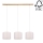Candelabro suspenso BENITA 3xE27/40W/230V creme/carvalho – FSC certificado