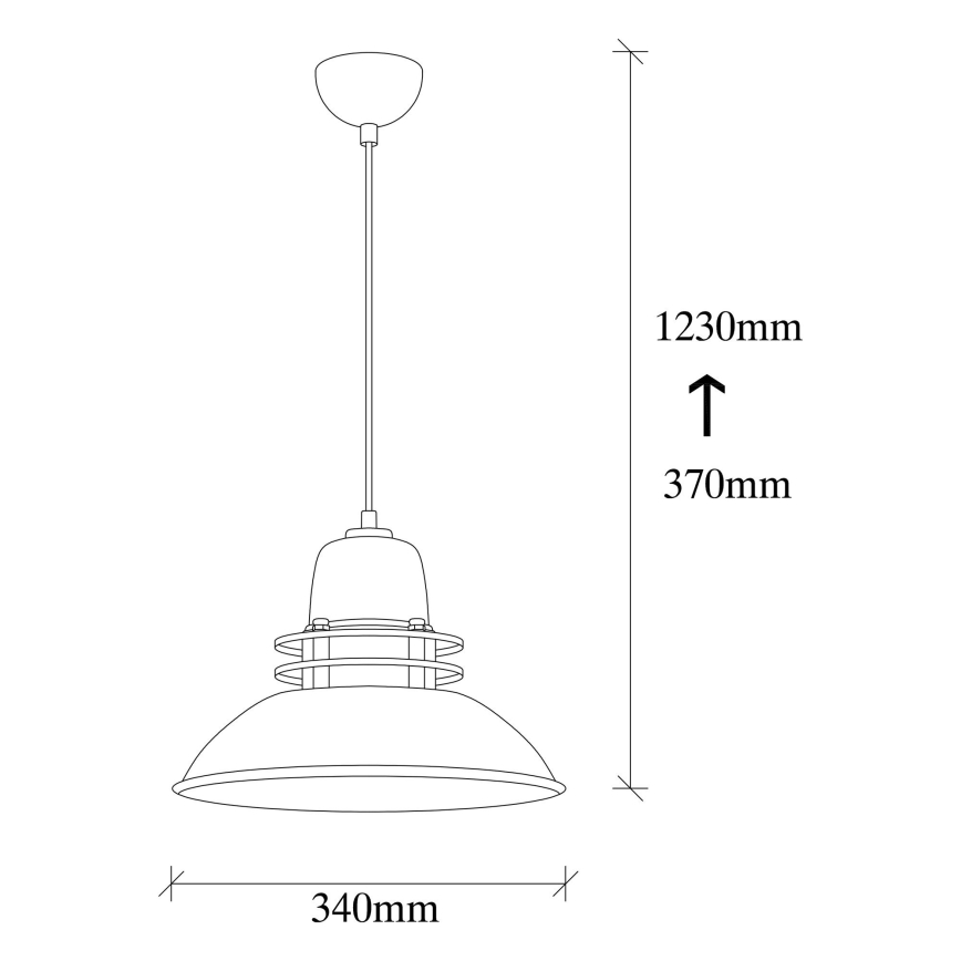 Candelabro suspenso BERCESTE 1xE27/40W/230V
