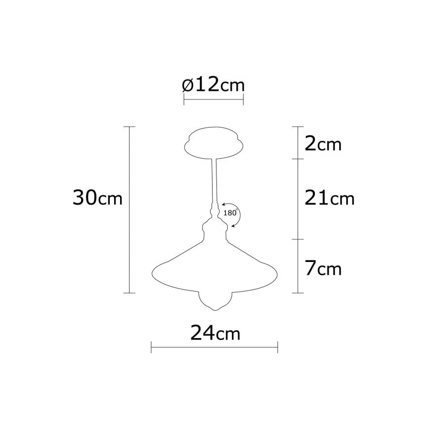 Candelabro suspenso BERCESTE 1xE27/40W/230V