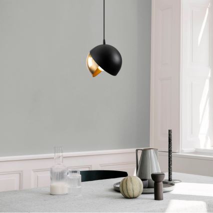 Candelabro suspenso BERCESTE 1xE27/40W/230V preto/dourado