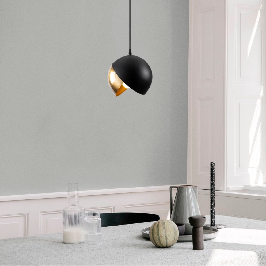 Candelabro suspenso BERCESTE 1xE27/40W/230V preto/dourado