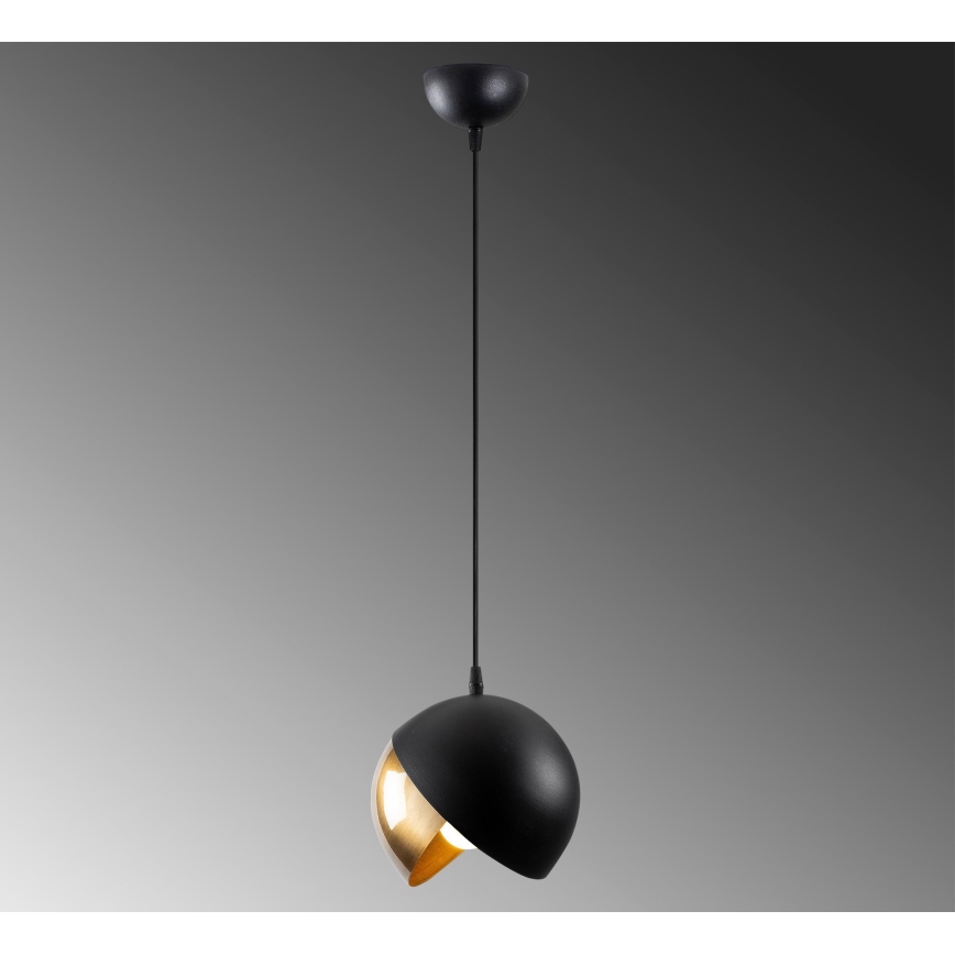 Candelabro suspenso BERCESTE 1xE27/40W/230V preto/dourado