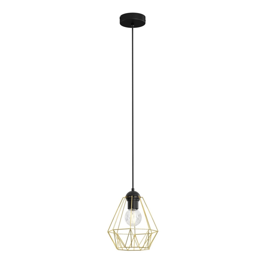 Candelabro suspenso BERGEN 1xE27/60W/230V preto/dourado
