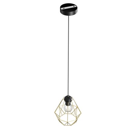Candelabro suspenso BERGEN 1xE27/60W/230V preto/dourado