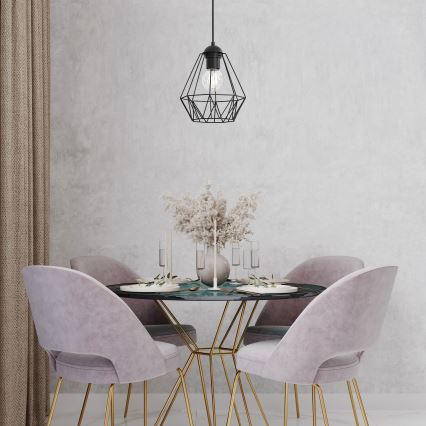 Candelabro suspenso BERGEN 1xE27/60W/230V preto