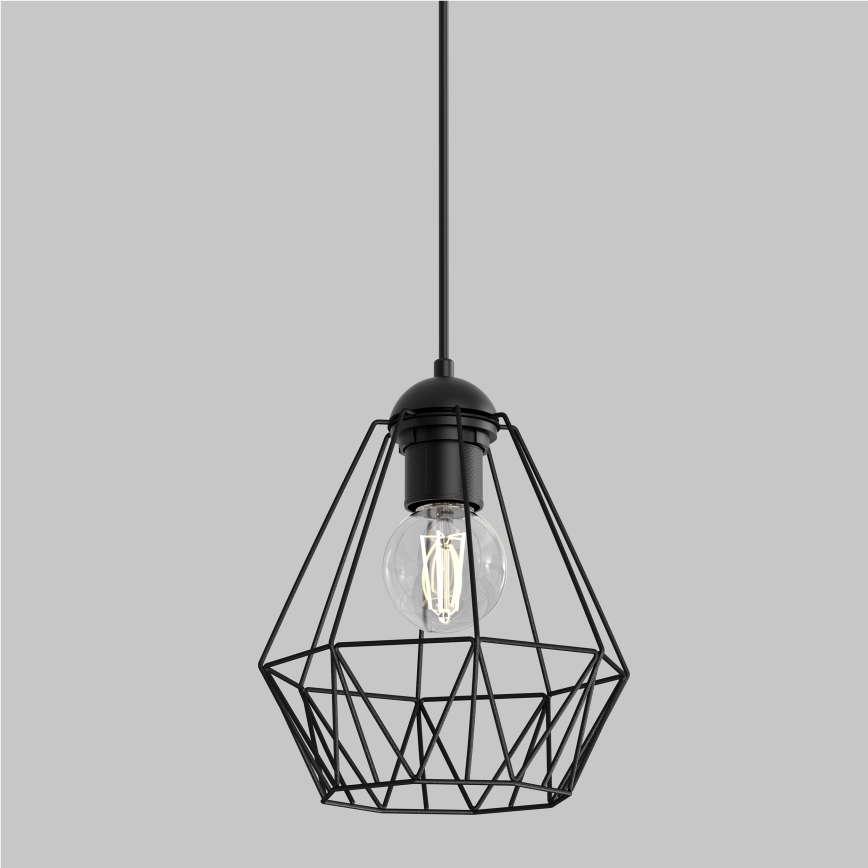 Candelabro suspenso BERGEN 1xE27/60W/230V preto
