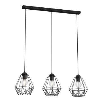 Candelabro suspenso BERGEN 3xE27/60W/230V preto