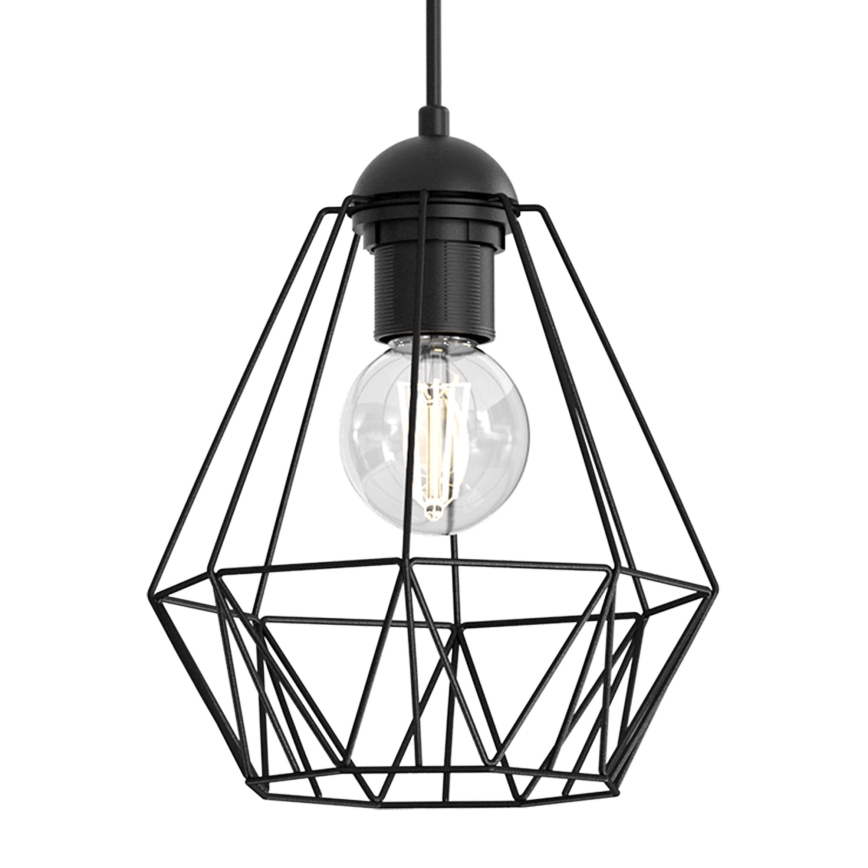 Candelabro suspenso BERGEN 3xE27/60W/230V preto