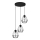 Candelabro suspenso BERGEN 3xE27/60W/230V preto