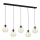 Candelabro suspenso BERGEN 5xE27/60W/230V preto/dourada