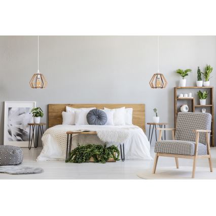 Candelabro suspenso BERGO 1xE27/60W/230V branco