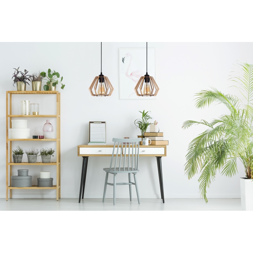 Candelabro suspenso BERGO 2xE27/60W/230V preto
