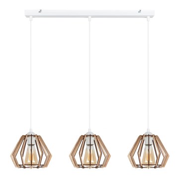 Candelabro suspenso BERGO 3xE27/60W/230V branco