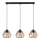 Candelabro suspenso BERGO 3xE27/60W/230V preto
