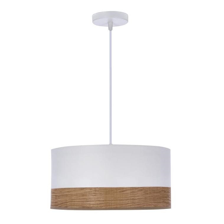 Candelabro suspenso BIANCO 1xE27/40W/230V branco/castanho