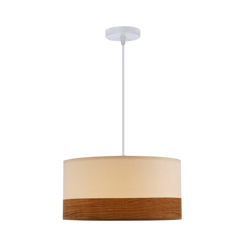 Candelabro suspenso BIANCO 1xE27/40W/230V branco/castanho