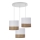 Candelabro suspenso BIANCO 3xE27/40W/230V branco/castanho
