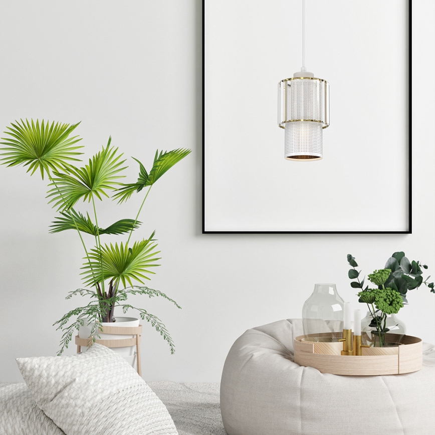Candelabro suspenso BLANCO 1xE27/60W/230V branco