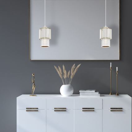 Candelabro suspenso BLANCO 1xE27/60W/230V branco
