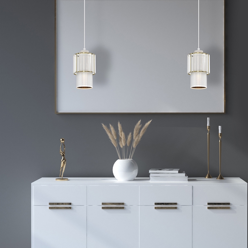 Candelabro suspenso BLANCO 1xE27/60W/230V branco