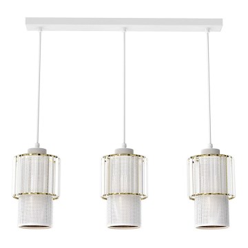 Candelabro suspenso BLANCO 3xE27/60W/230V branco