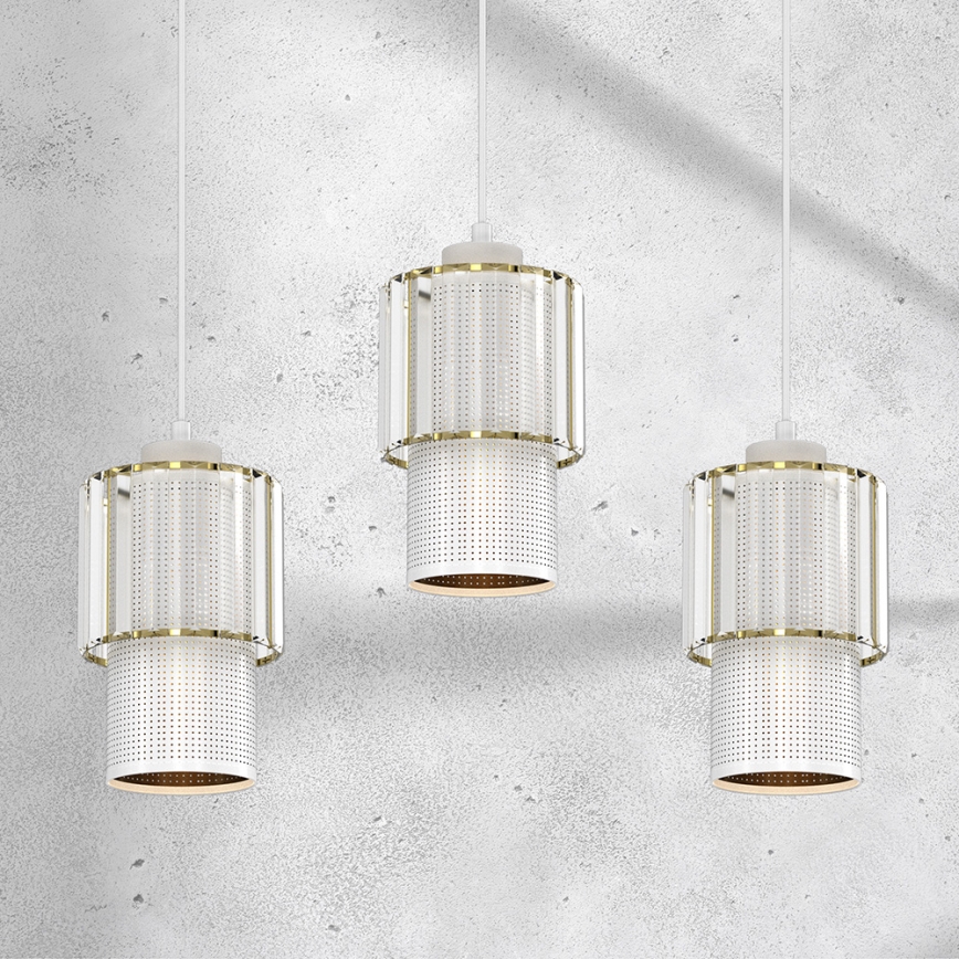 Candelabro suspenso BLANCO 3xE27/60W/230V branco