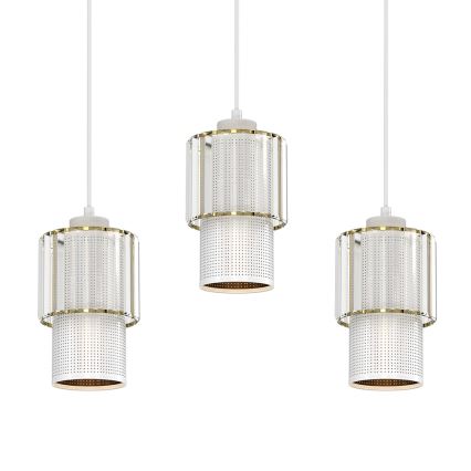 Candelabro suspenso BLANCO 3xE27/60W/230V branco