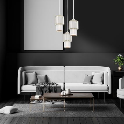 Candelabro suspenso BLANCO 3xE27/60W/230V branco