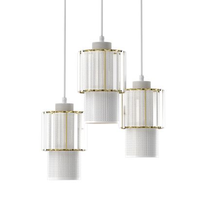 Candelabro suspenso BLANCO 3xE27/60W/230V branco