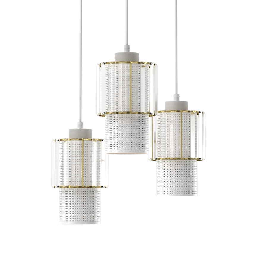Candelabro suspenso BLANCO 3xE27/60W/230V branco