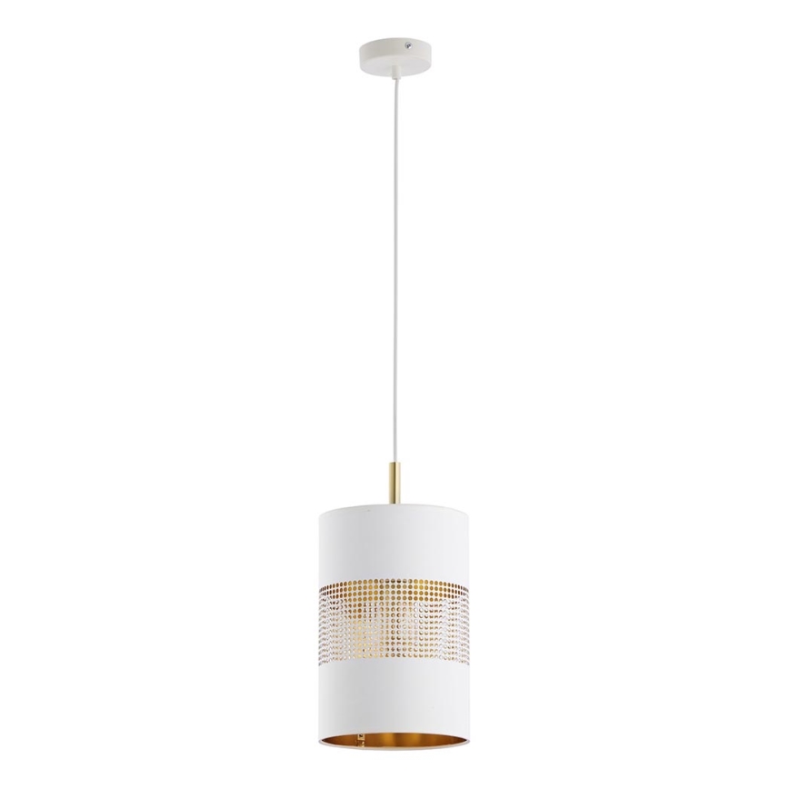 Candelabro suspenso BOGART 1xE27/15W/230V branco/dourado