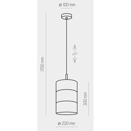 Candelabro suspenso BOGART 1xE27/15W/230V branco/dourado