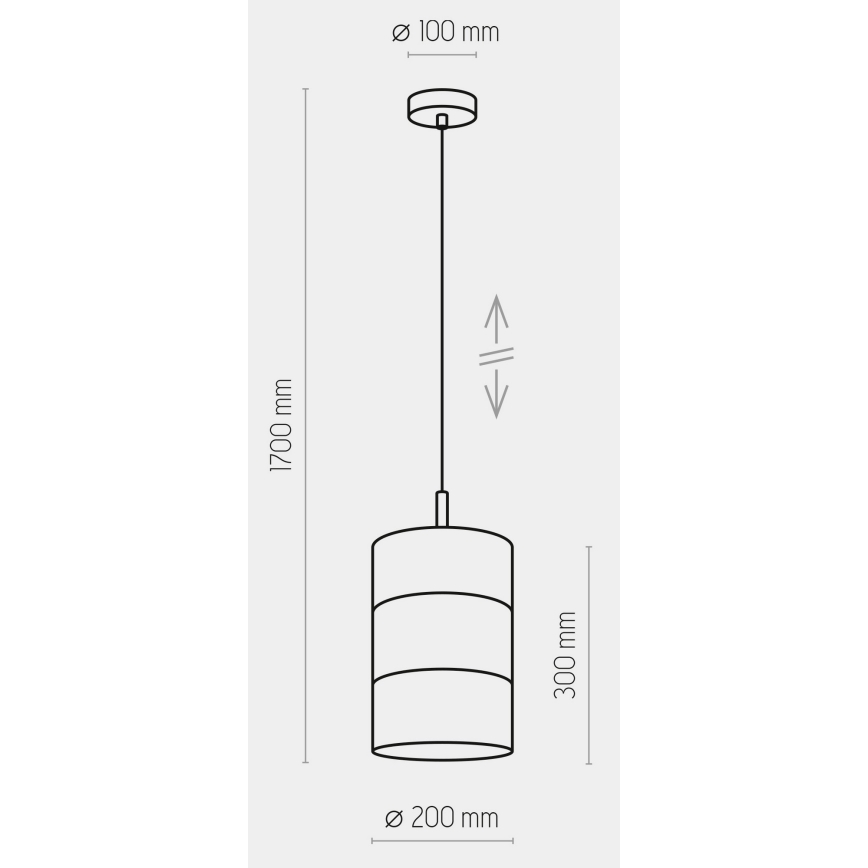 Candelabro suspenso BOGART 1xE27/15W/230V branco/dourado