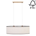 Candelabro suspenso BOHO 2xE27/40W/230V carvalho - certificado por FSC
