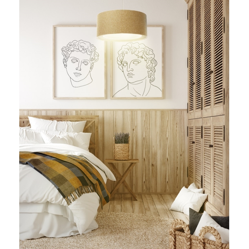 Candelabro suspenso BOHO TRINITI 1xE27/60W/230V castanho