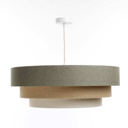 Candelabro suspenso BOHO TRINITI 1xE27/60W/230V cinzento/bege/creme