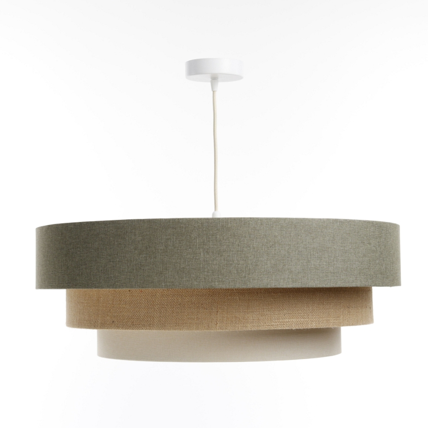 Candelabro suspenso BOHO TRINITI 1xE27/60W/230V cinzento/bege/creme