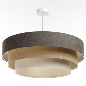 Candelabro suspenso BOHO TRINITI 1xE27/60W/230V cinzento/bege/creme
